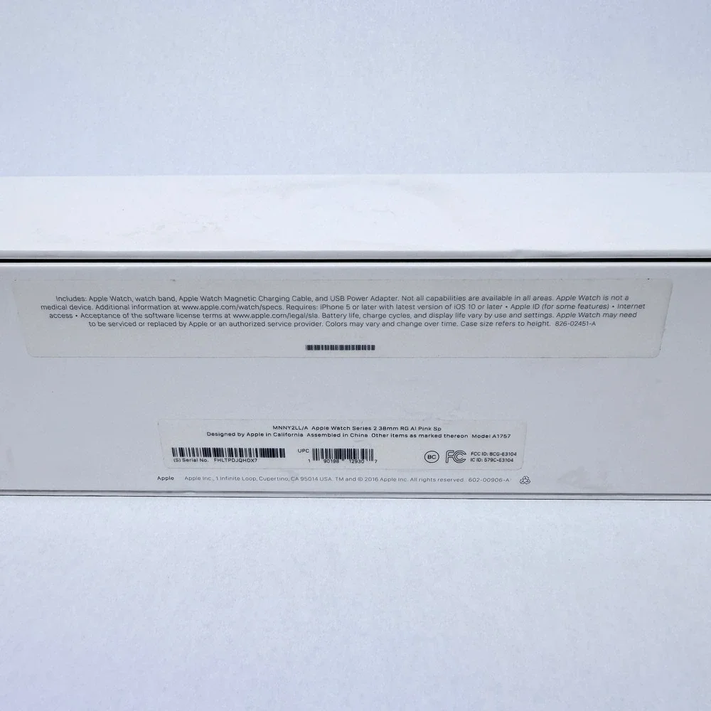 Apple Watch Series 2 38mm Rose Gold Pink Sand Sport Band EMPTY BOX